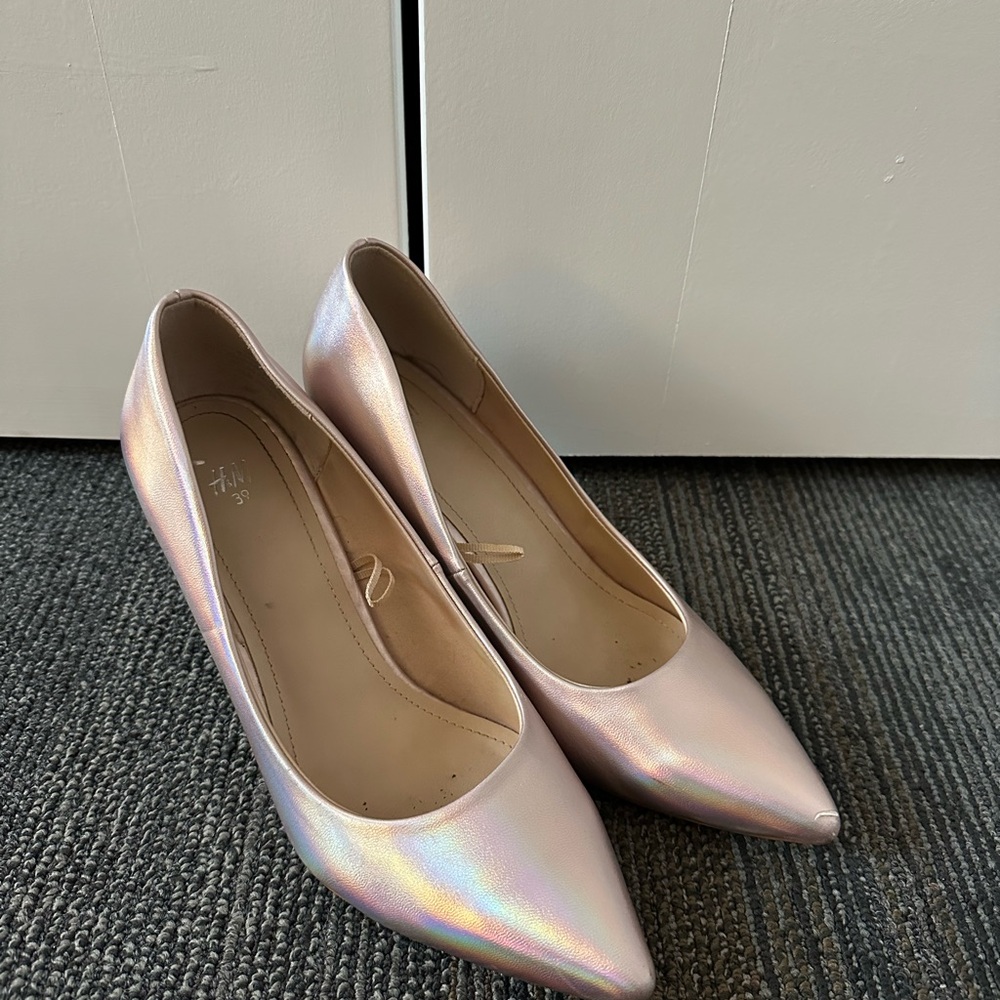 Iridescent Pink Pumps